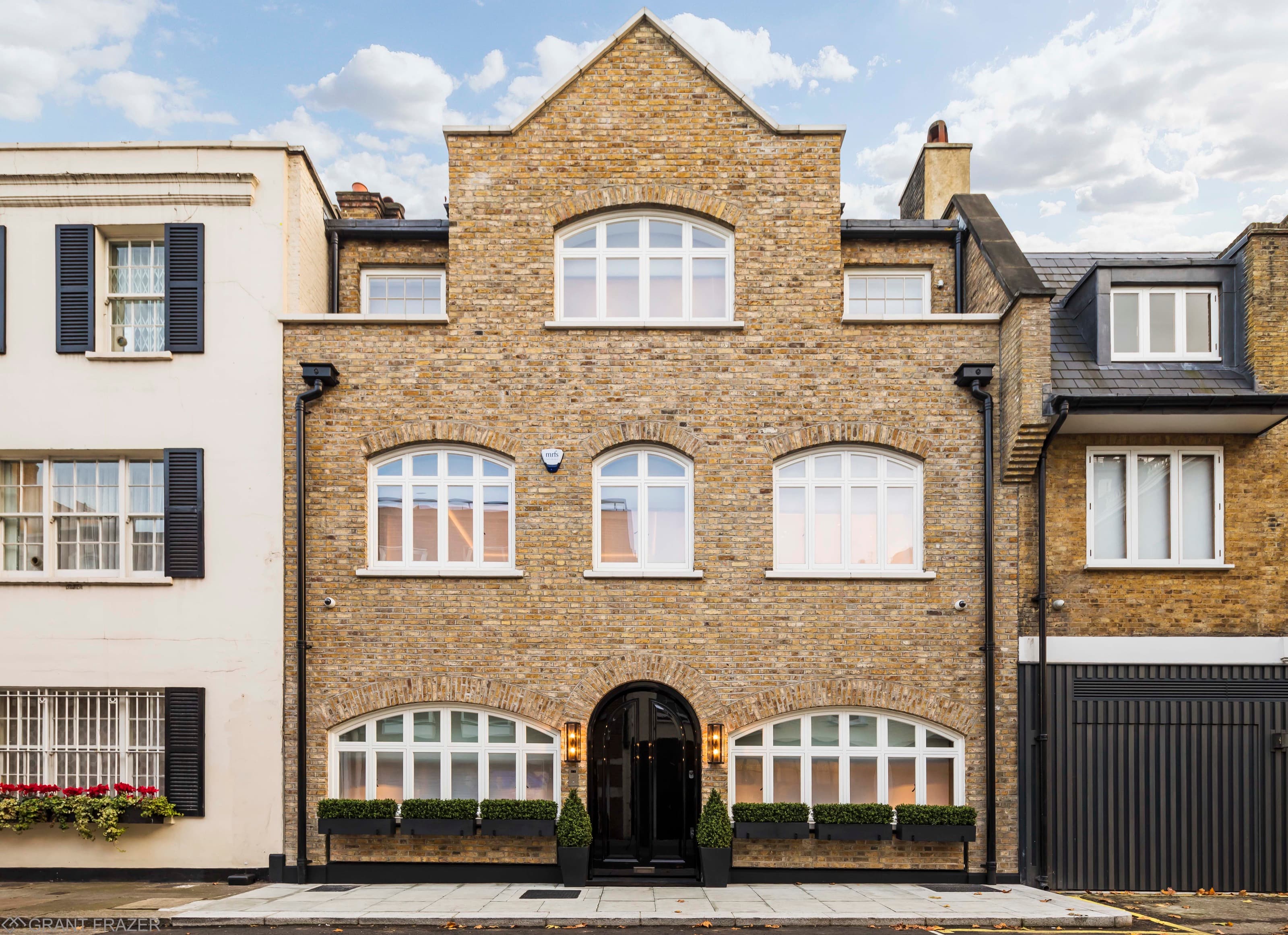 The brick street facade of Culross House in Mayfair