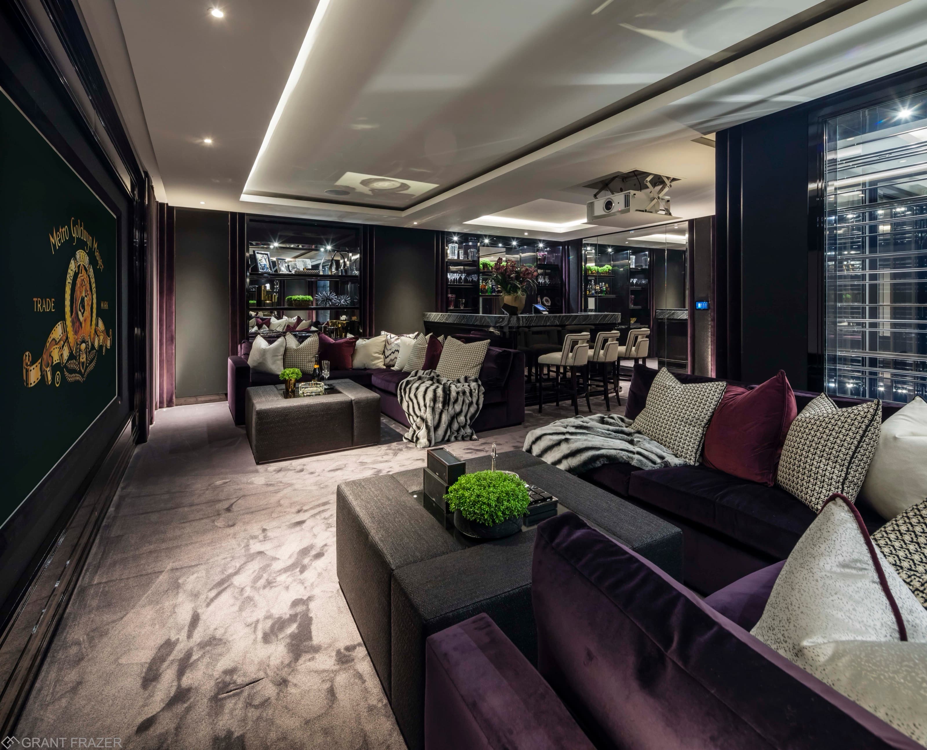 The media lounge of a K10 Group residence