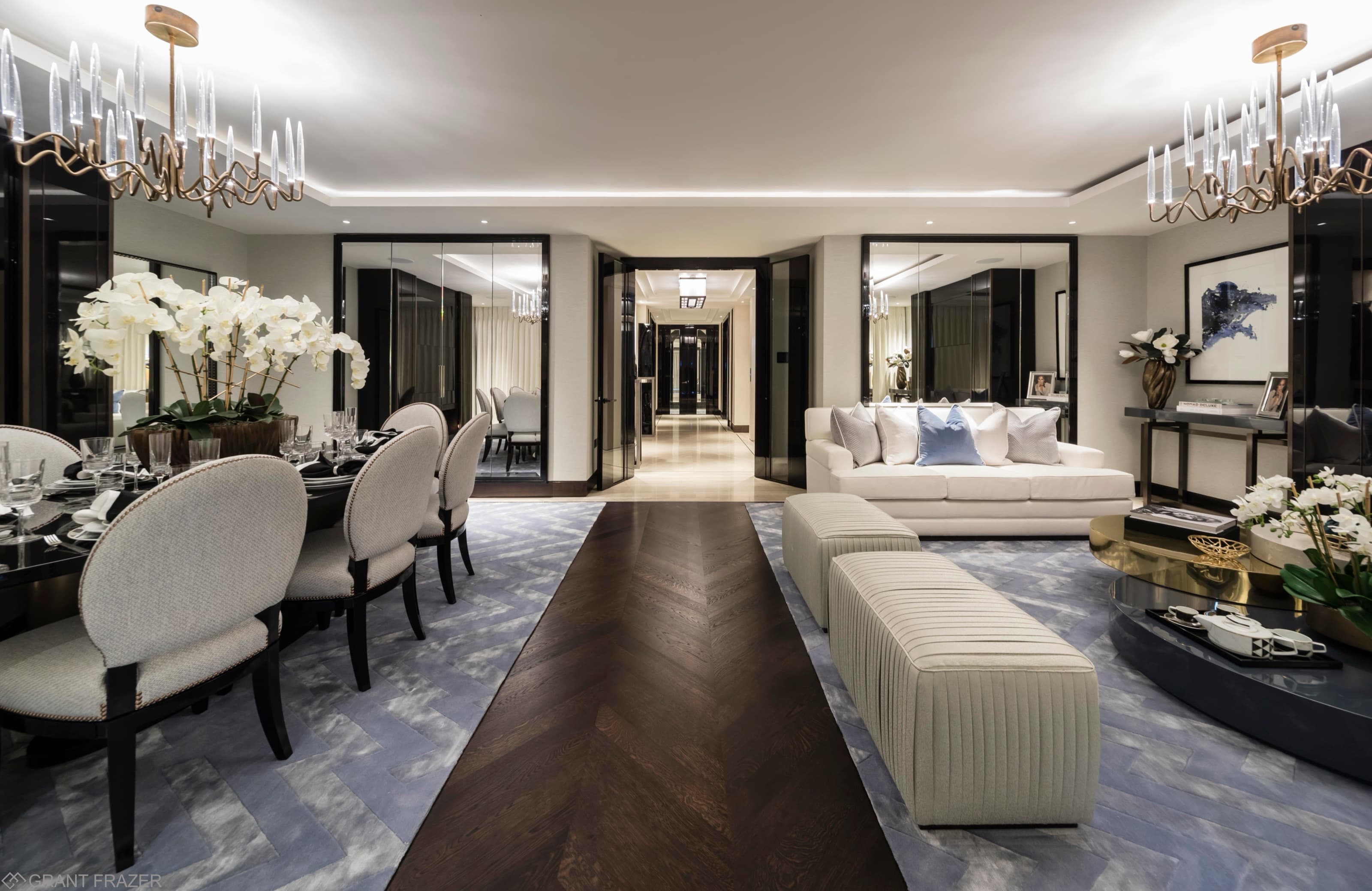 A light-filled drawing room in a K10 Group residence